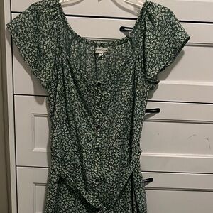 Floral Green Dress